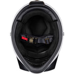 Black Royale II Retro ECE R22.06 Gloss White Motorcycle Helmet and Internal Visor