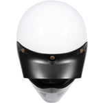 Black Royale II Retro ECE R22.06 Gloss White Motorcycle Helmet and Internal Visor