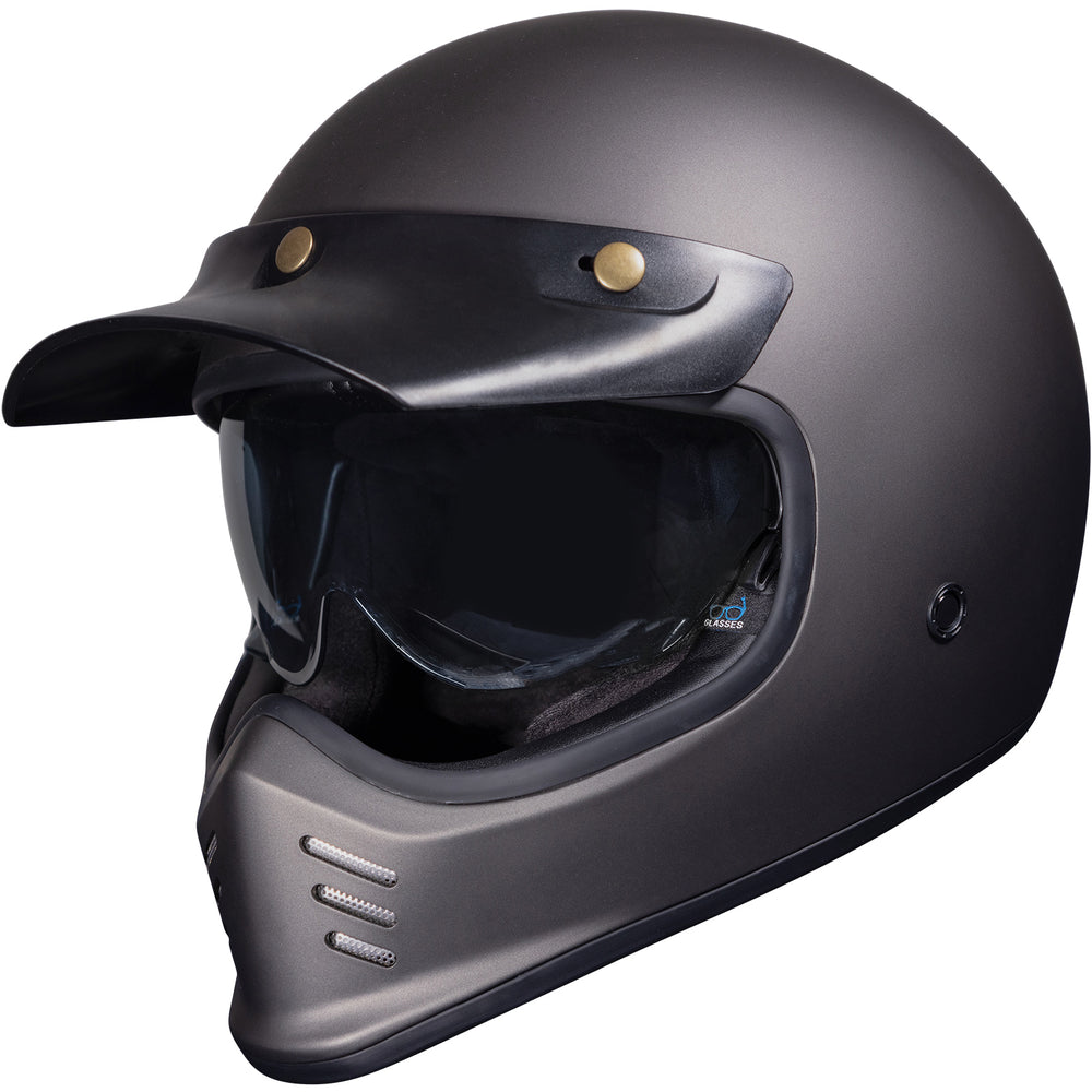 Black Royale II Retro ECE R22.06 Matt Bronze Motorcycle Helmet and Int