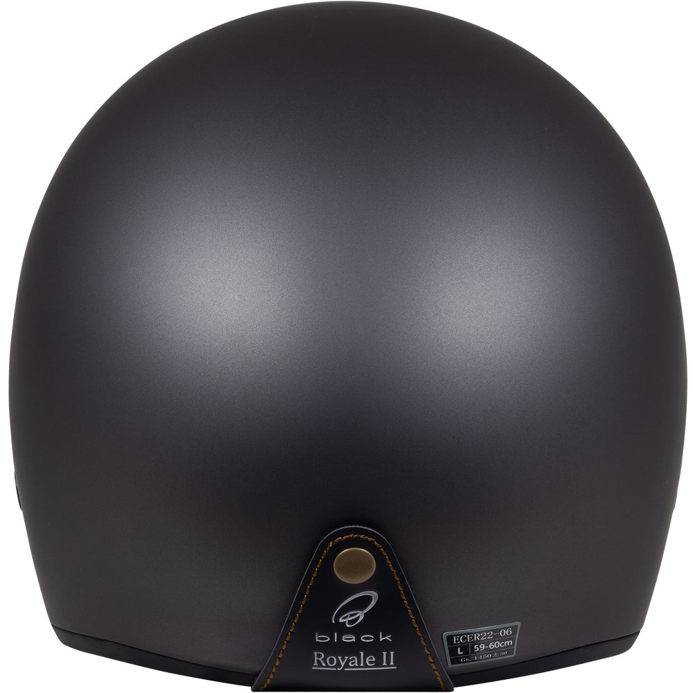 Black Royale II Retro ECE R22.06 Matt Bronze Motorcycle Helmet and Internal Visor