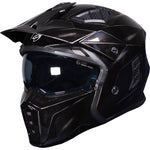 Black Street Fighter Vintage Open Face ECE R22.06 Motorcycle Helmet