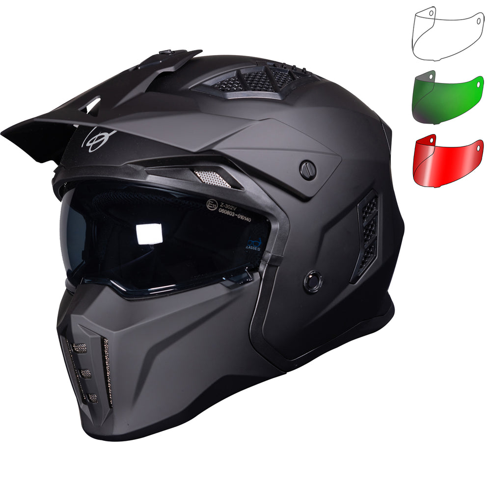 all black street bike helmet Black Street Fighter ECE R22.06 Matt Black Open Face Motorcycle Helmet – Ghostbikes
