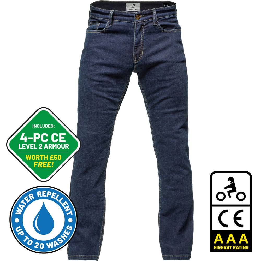 Black Speedster AAA CE Dark Blue Motorcycle Jeans