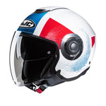 HJC I40N Pyle MC21 White Blue Red Motorcycle Helmet