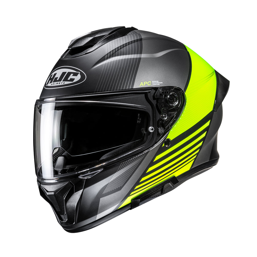 HJC C71 Morix MC3HSF Yellow Motorcycle Helmet