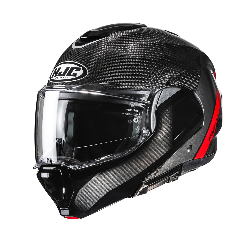 HJC F100 Carbon Stan Red MC1 Motorcycle Helmet
