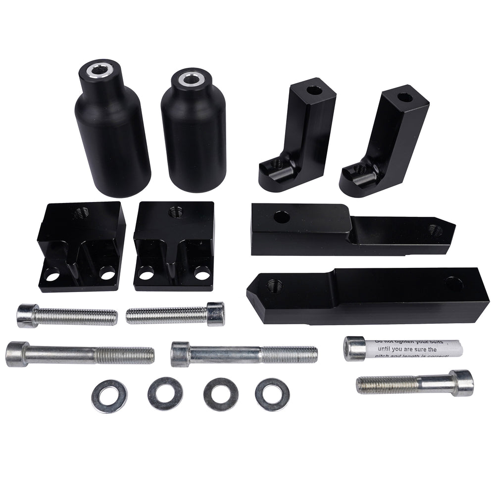 BikeTek Black STP Crash Protectors Set - Kawasaki Ninja 300 2013-18