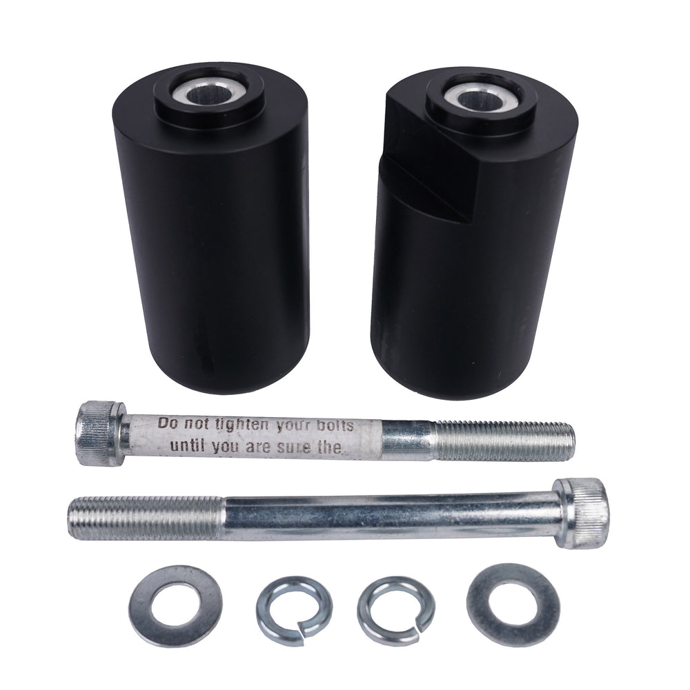 BikeTek Black STP Crash Protectors Set - Kawasaki ZX9R (Race) 2002-03