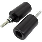 BikeTek Black STP Crash Protectors Set - Suzuki GSXR1000 K7-K8 2007-08