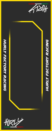 Hurly Workstation Floor Mat - Black/White/Yellow