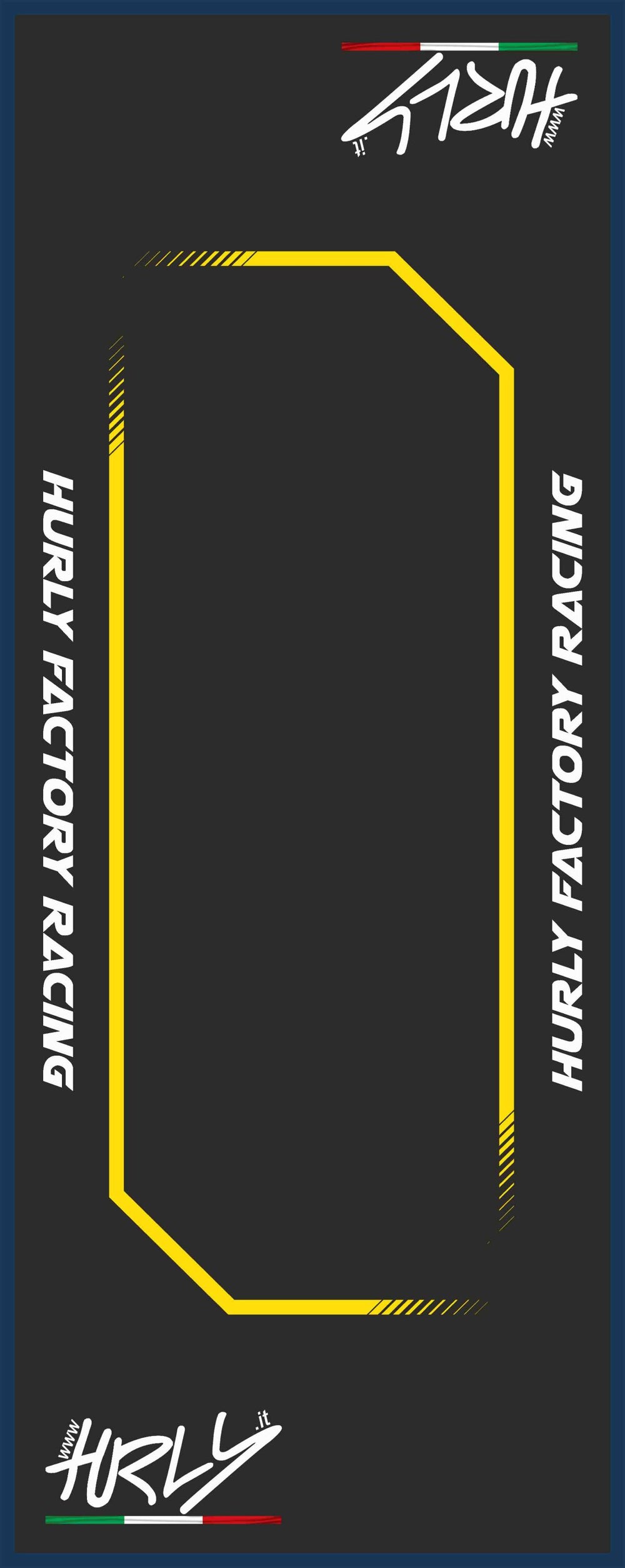 Hurly Workstation Floor Mat - Black/Blue/White/Yellow