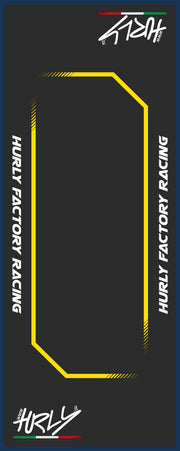 Hurly Workstation Floor Mat - Black/Blue/White/Yellow