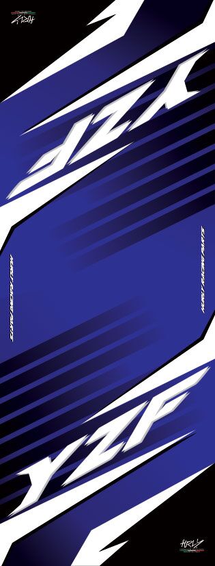 Hurly Workstation Floor Mat - Black/Blue/White