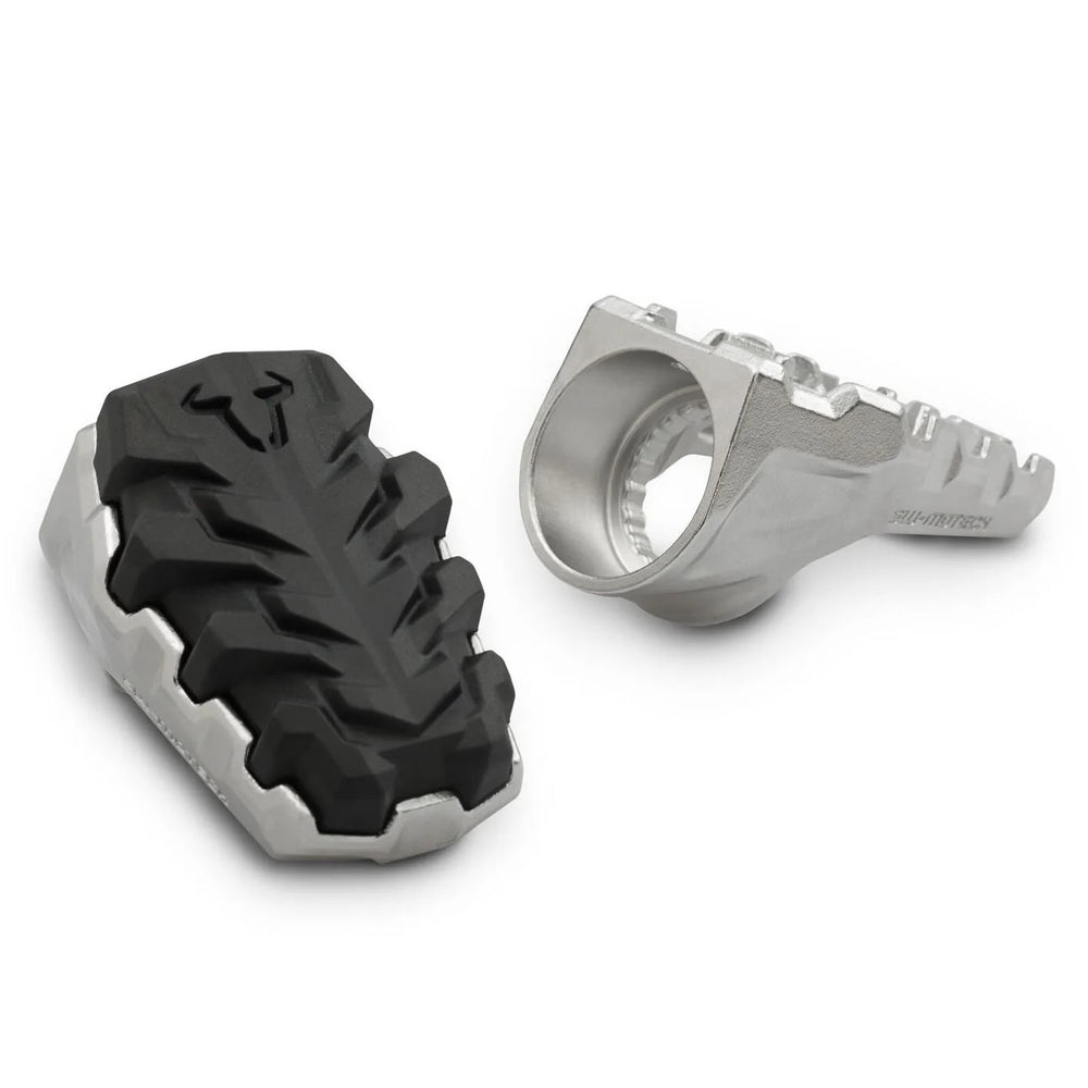 SW Motech Evolution Footpegs - Black/Silver