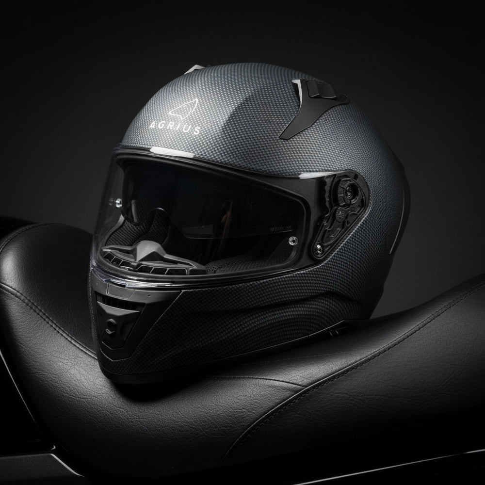 Agrius Storm Solid ECE R22.06 Motorcycle Helmet Lifestyle
