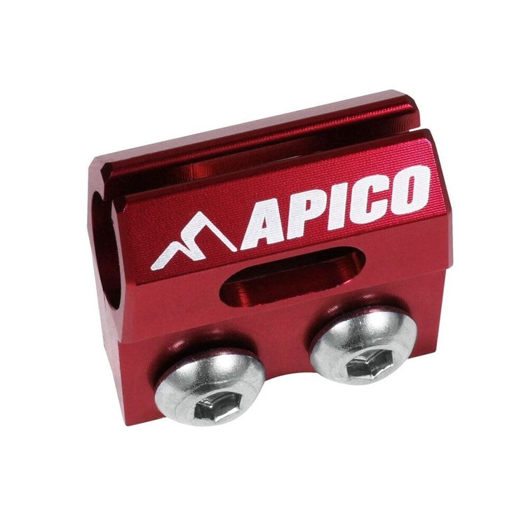 Apico Brake Hose Clamp - Honda CR 80/85 1996-2007, CRF150R 2007-24, CR 125/250 1990-2003, CRF450R 2002-03 - Red