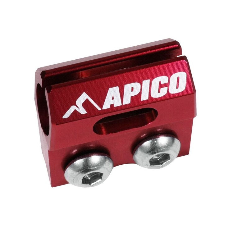 Apico Brake Hose Clamp - Kawasaki KX125 1989-2008, KX250 1992-2008, KX500 1989-2004, KXF250 2004-24, KXF450 2006-24 - Red