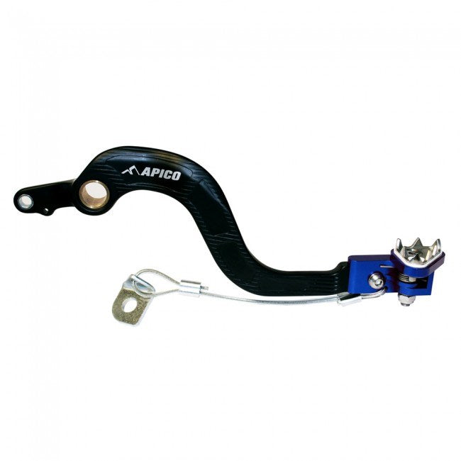Apico Forged Brake Pedal - Yamaha YZF250 2010-23, WRF250 & YZF250X 2015-23 - Black/ Blue