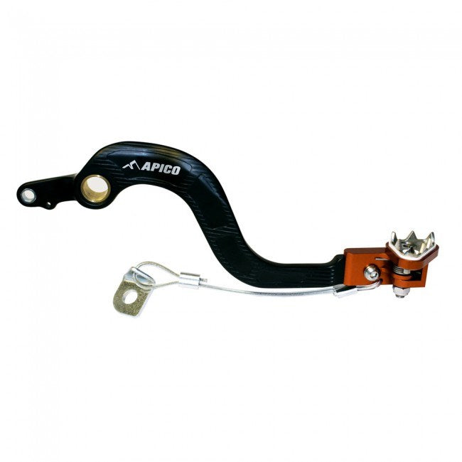 Apico Forged Brake Pedal - KTM SX65 2009-2023, Husqvarna TC65 2017-23 - Black/ Orange
