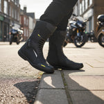 Black Explorer Motorcycle Boots Lifestyle