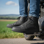 Black Street Air Ankle Motorcycle Boots Black - Lifestyle