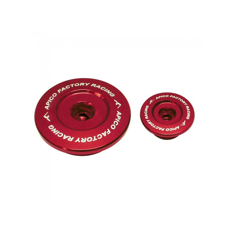 Apico Engine Plugs - Suzuki RMZ250 2007-22, RMZ450 2005-22 - Red