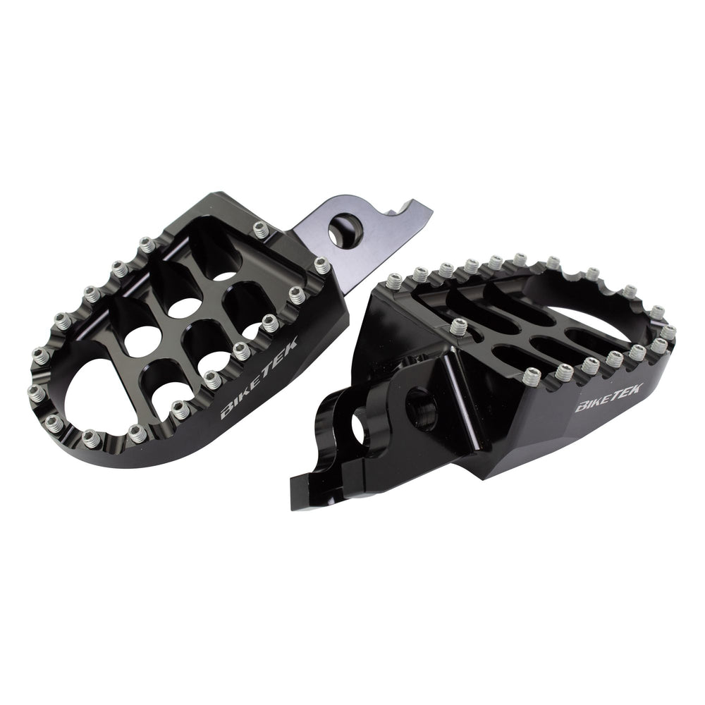 BikeTek Wide Foot Pegs - Honda CR 125/250 2002-07, CRF250R 2004-2021 - Black
