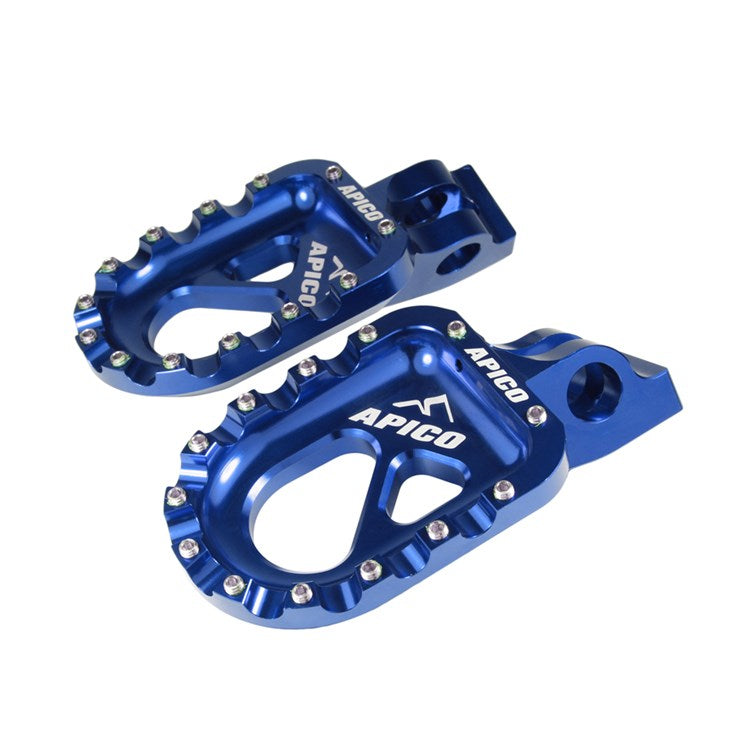 Apico CNC Aluminium Trials Bike Foot Pegs - Blue