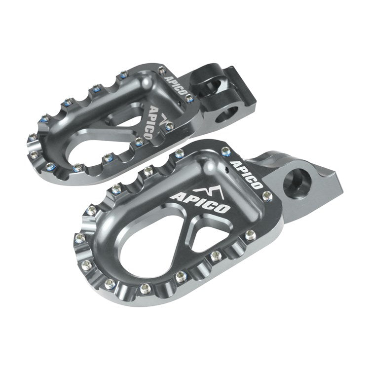 Apico Aluminium CNC Trials Bike Foot Pegs - Ti Colour