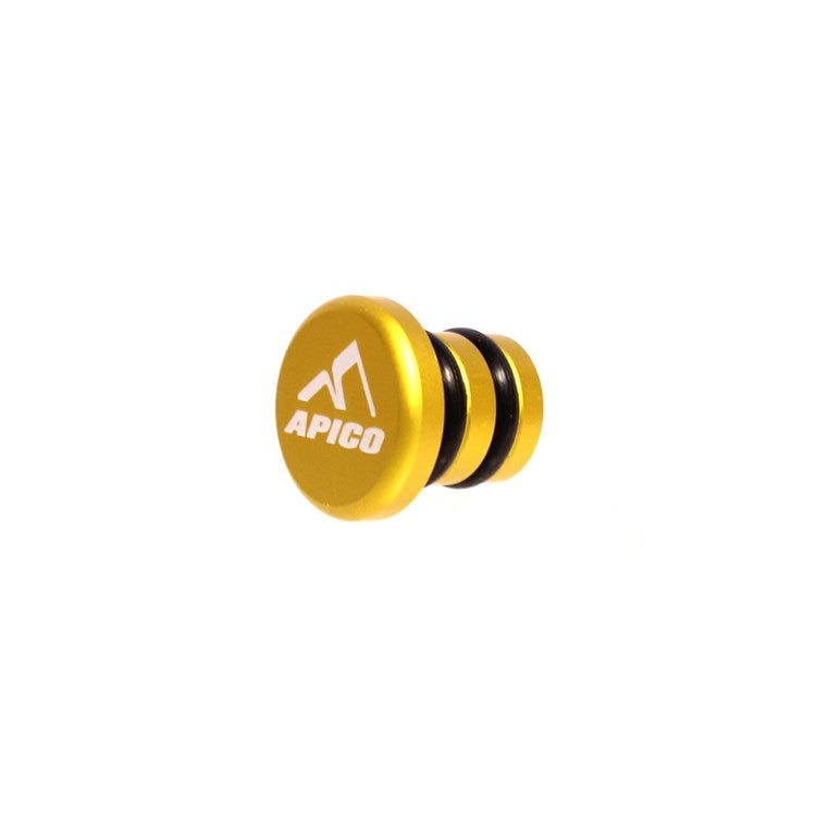 Apico CNC Gear Pedal Tip End Cap - Aluminium Yellow