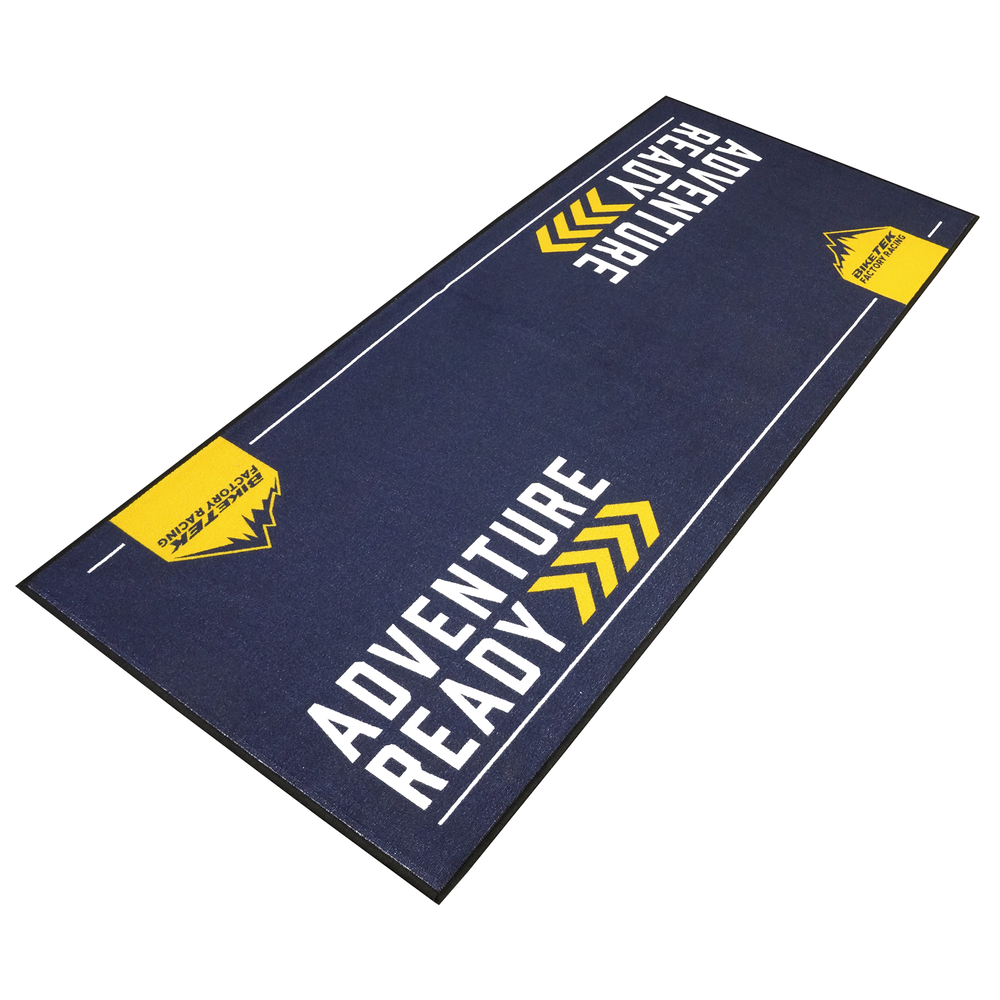 BikeTek Adventure Series Garage Mat - Blue/yellow 190x80cm