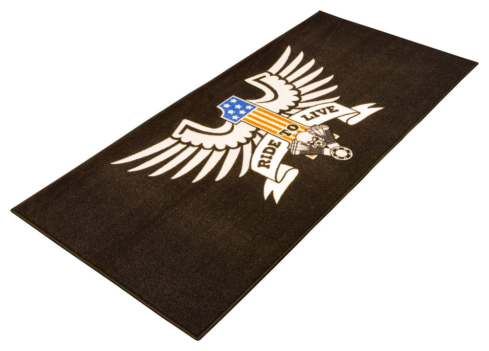 BikeTek Series 3 American Eagle Live To Ride Garage Mat - 190 x 80cm