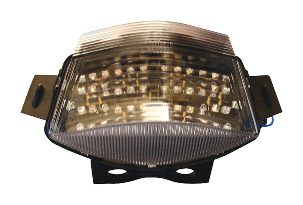 Bike It LED Rear Tail Light With Clear Lens & Integral Indicators - Kawasaki ER-6N 2005-08
