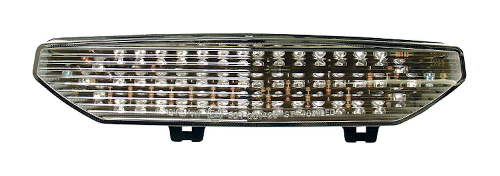 Bike It LED Rear Tail Light With Clear Lens & Integral Indicators - Kawasaki ZX-6R Ninja 2007-08