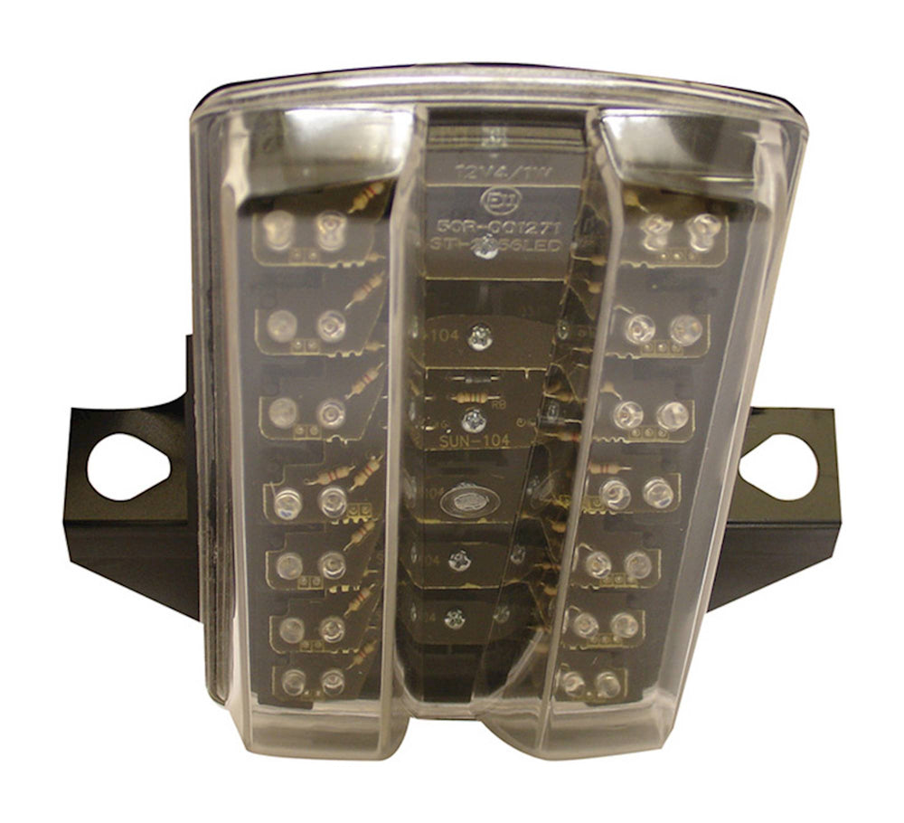 Bike It LED Rear Tail Light With Clear Lens & Integral Indicators - Suzuki SV650 2003-06, SV1000 2003-07