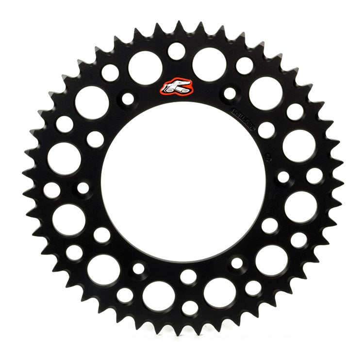 Renthal Ultralight Rear Sprocket - Kawasaki KX 125/250 1980-2008, KXF 250/450 2004-24 - 48T Black
