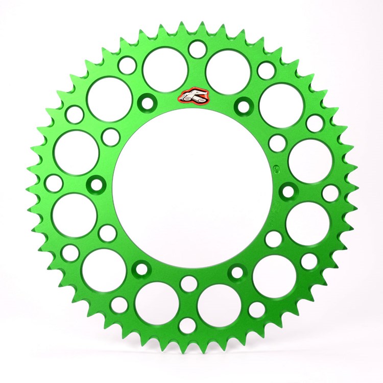 Renthal Ultralight Rear Sprocket - Kawasaki KX 125/250 1980-2008, KXF 250/450 2004-24 - 49T Green