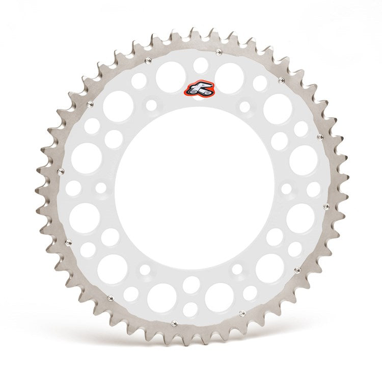 Renthal Twin Ring Rear Sprocket - KTM SX/EXC 125-620 1990-2024, TE/TC/FE/FC 2000-24, MC/EC/EX 2021-24 - 50T Silver