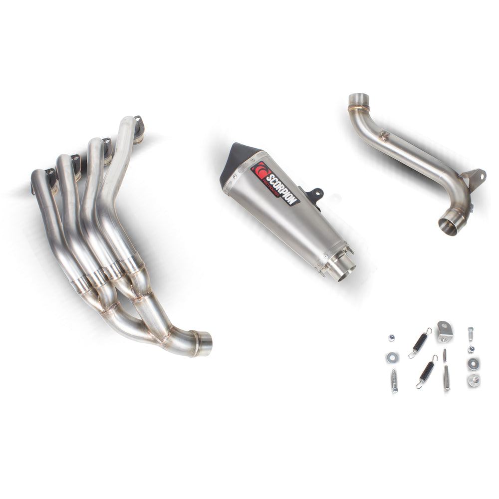 Scorpion Serket Taper Satin Titanium Oval Exhaust - Honda CBR 650 F Full System 2014