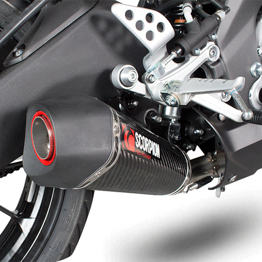 Scorpion Serket Taper Stainless Oval Exhaust For Yamaha YZF R 125 2014-2018