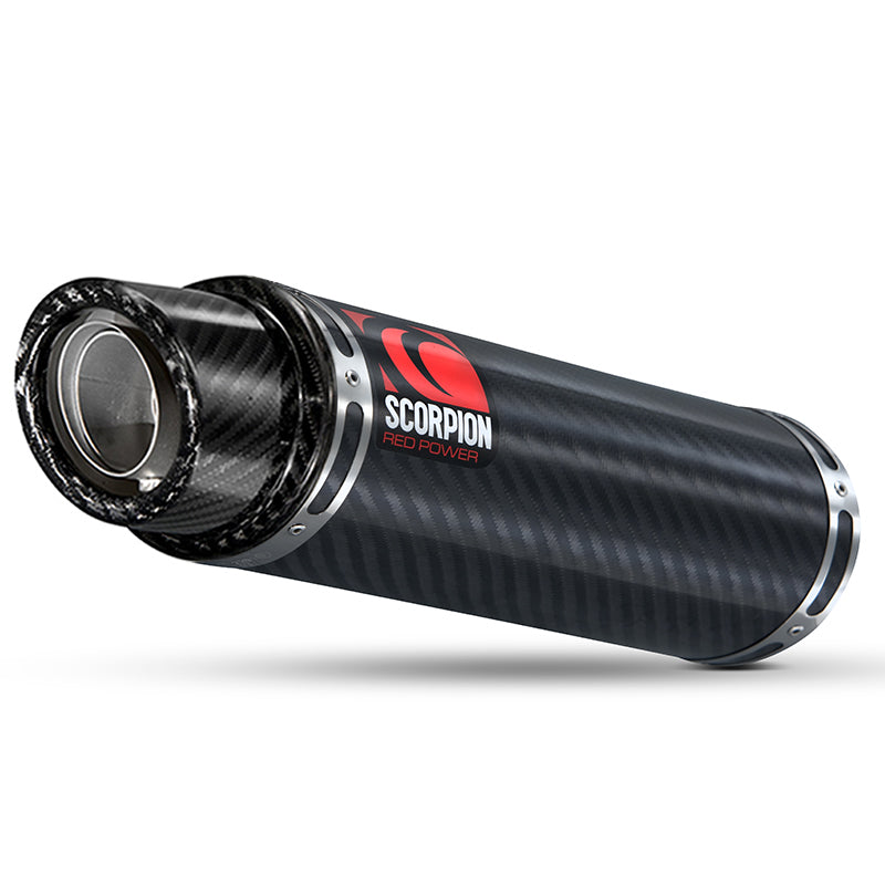Scorpion Stealth Carbon Oval Exhaust Carbon Outlet Kawasaki ZX 636/ZX6RR 07-08