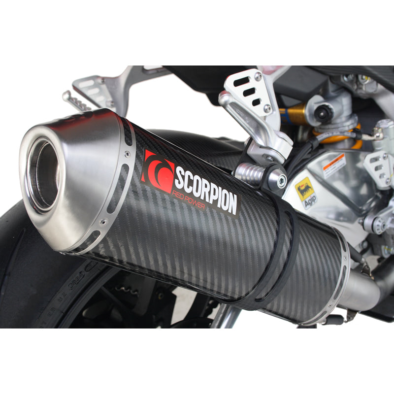 Scorpion Factory Satin Titanium Oval Exhaust Aprilia RSV4 09>Current