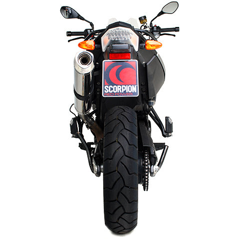 Scorpion Factory Satin Titanium Oval Exhaust Carbon Outlet BMW F800 GS 08>Current