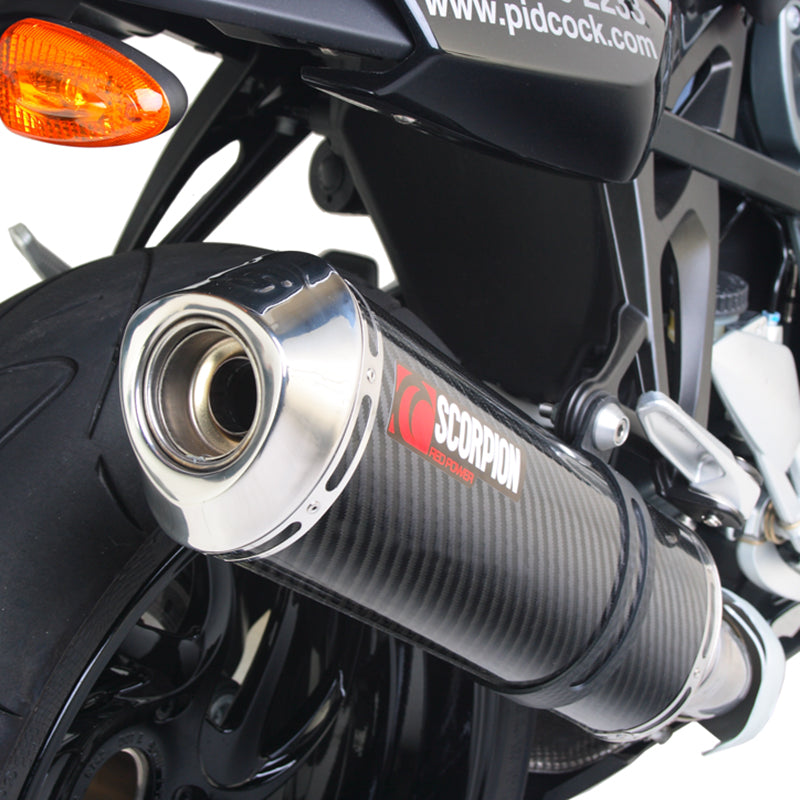 Scorpion Factory Carbon Oval Exhaust Carbon Outlet BMW K1300 R/S 09>Current