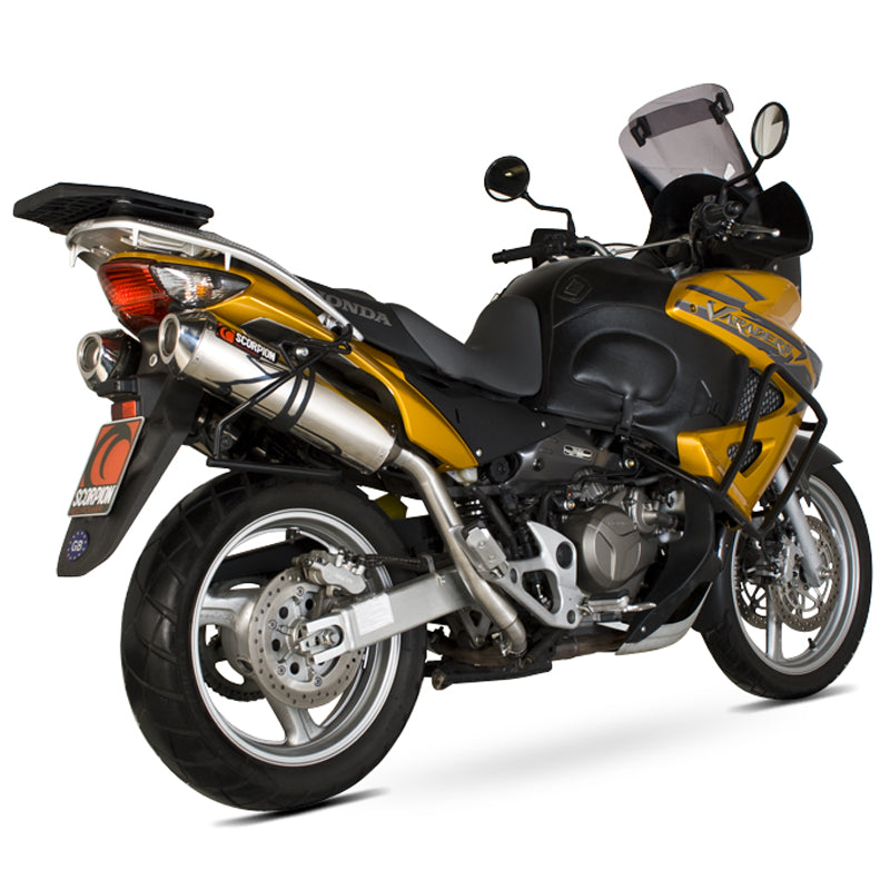 Scorpion Factory Satin Titanium Oval Exhaust - Honda XL 1000 V,VARADERO 1998 - 2013