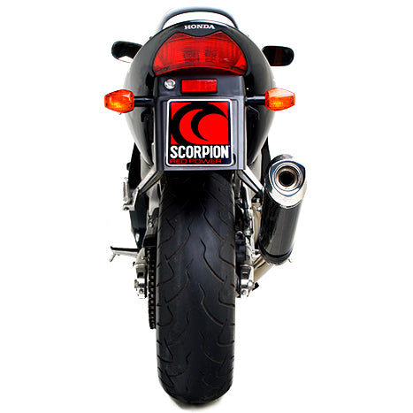 Scorpion Factory Satin Titanium Oval Exhaust Carbon Outlet Honda CBR 600 Fi F4i 01-08