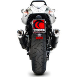 Scorpion Factory Satin Titanium Oval Exhaust Carbon Outlet Kawasaki ZZR1400 08-11