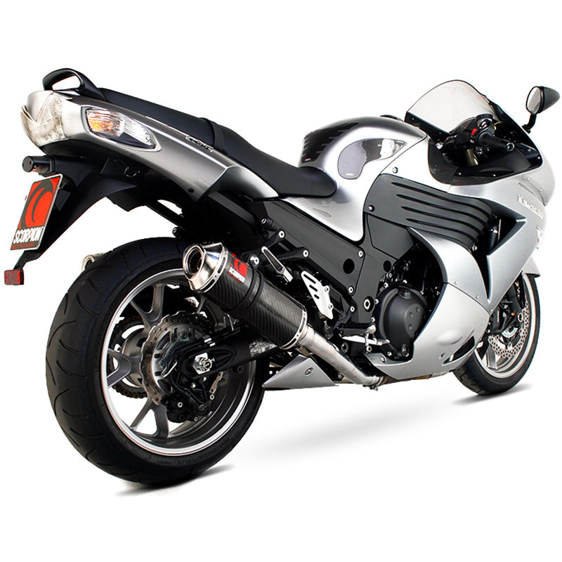 Scorpion Carbine Stainless Extreme Exhaust Carbon Outlet Kawasaki ZZR1400 08-11