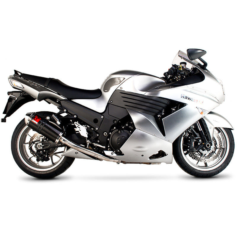 Scorpion Carbine Stainless Extreme Exhaust Carbon Outlet Kawasaki ZZR1400 08-11