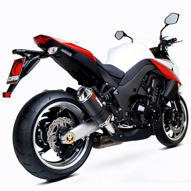Scorpion Factory Satin Titanium Oval Exhaust - Kawasaki Z1000 2010 - 2013